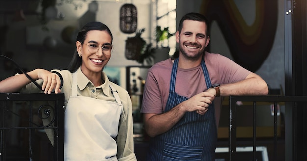 cafe partnership portrait coffee shop owners together service excellence catering 1176719 2033